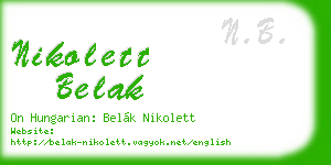 nikolett belak business card