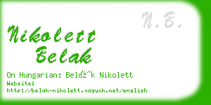 nikolett belak business card